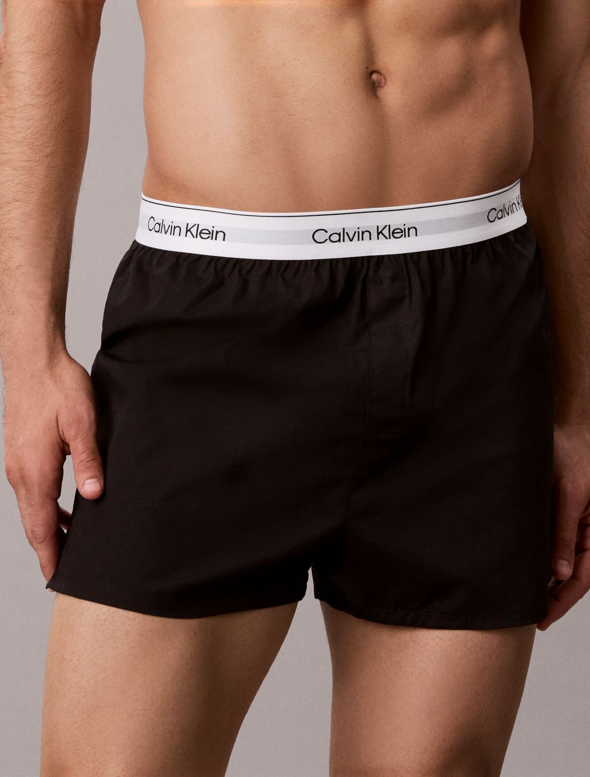 Icon Cotton Stretch 3-Pack Slim Boxer - Black