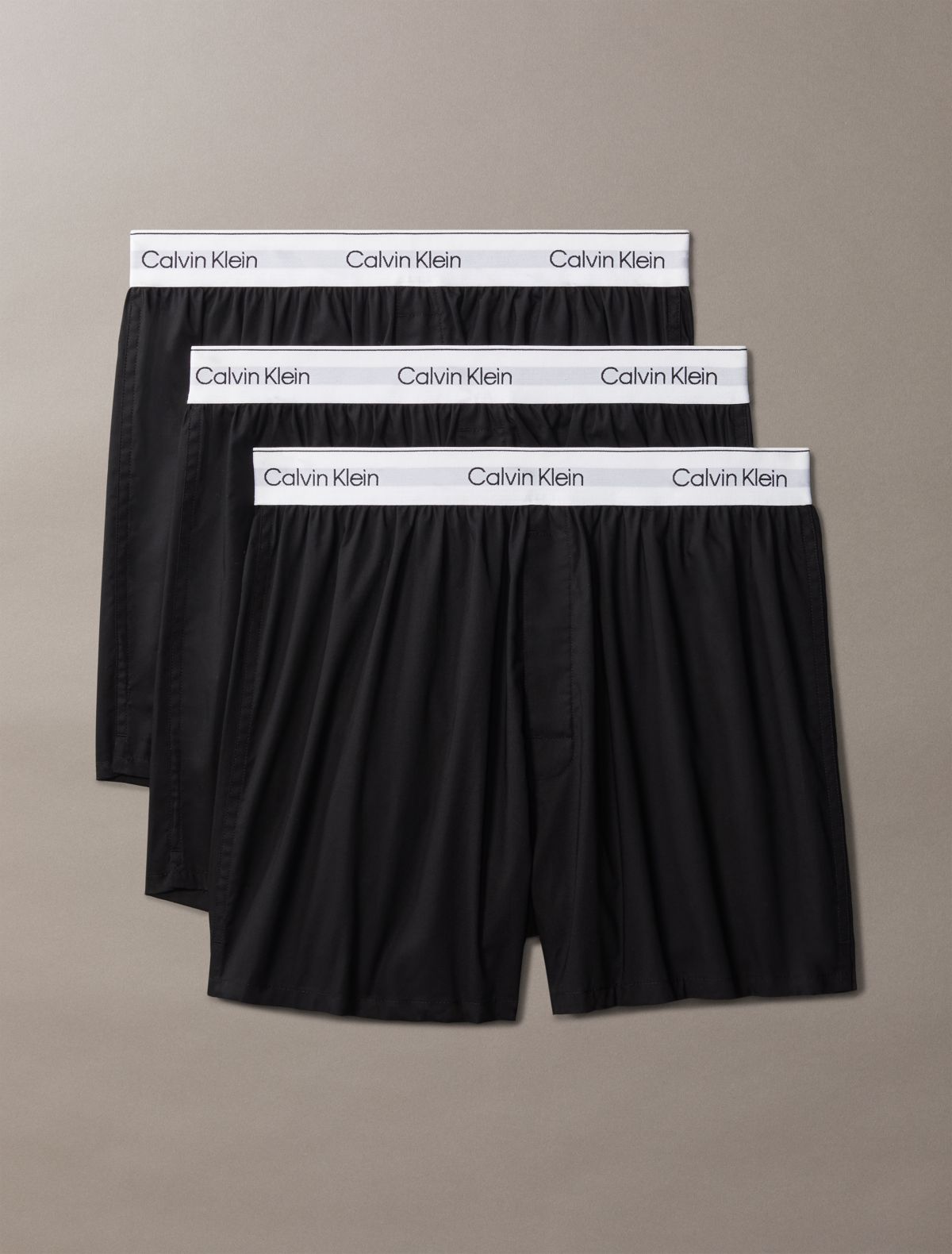 Icon Cotton Stretch 3-Pack Slim Boxer - Black