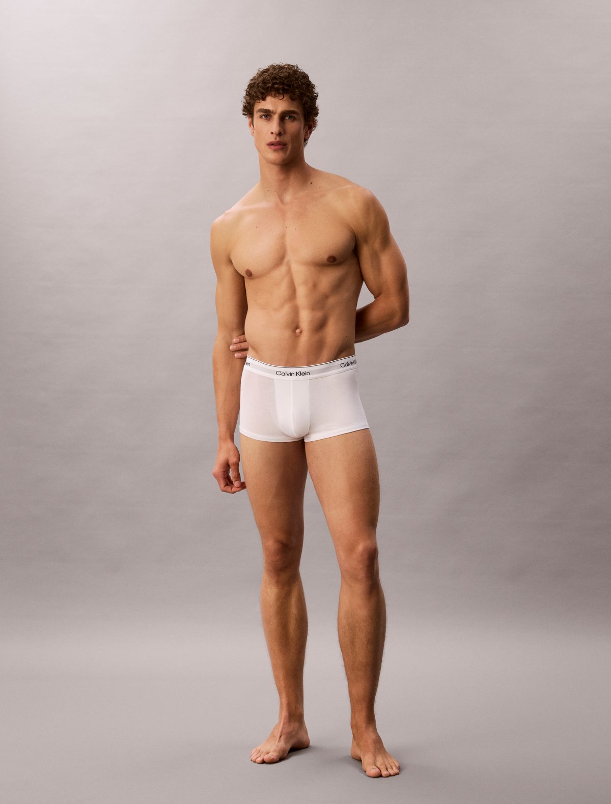 Icon Cotton Stretch 3-Pack Low Rise Trunk - White