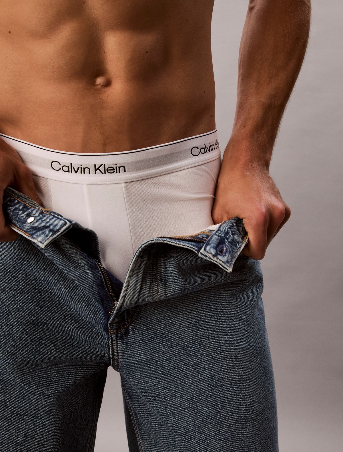 Icon Cotton Stretch 3-Pack Low Rise Trunk - White
