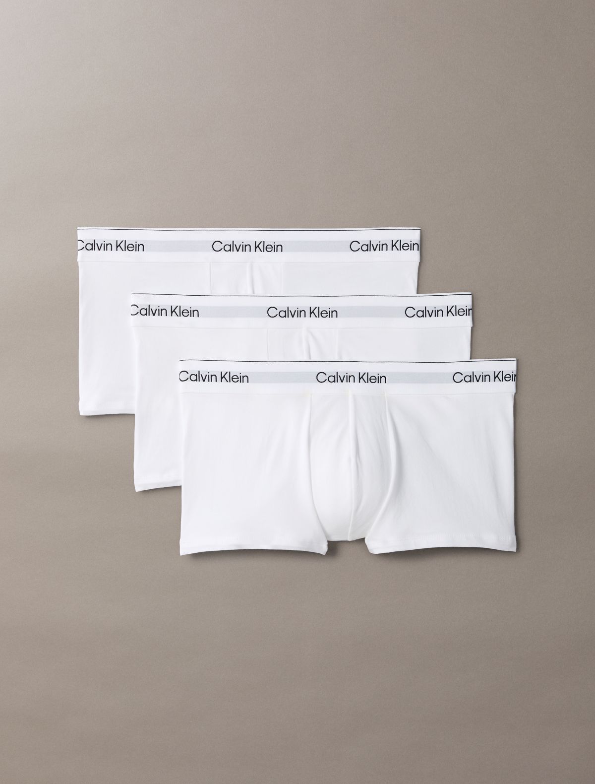 Icon Cotton Stretch 3-Pack Low Rise Trunk - White