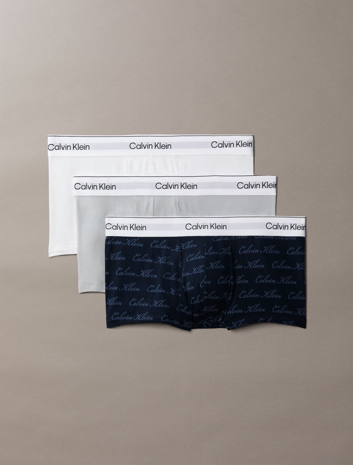 Icon Cotton Stretch 3-Pack Low Rise Trunk - Harbor Mist Multi