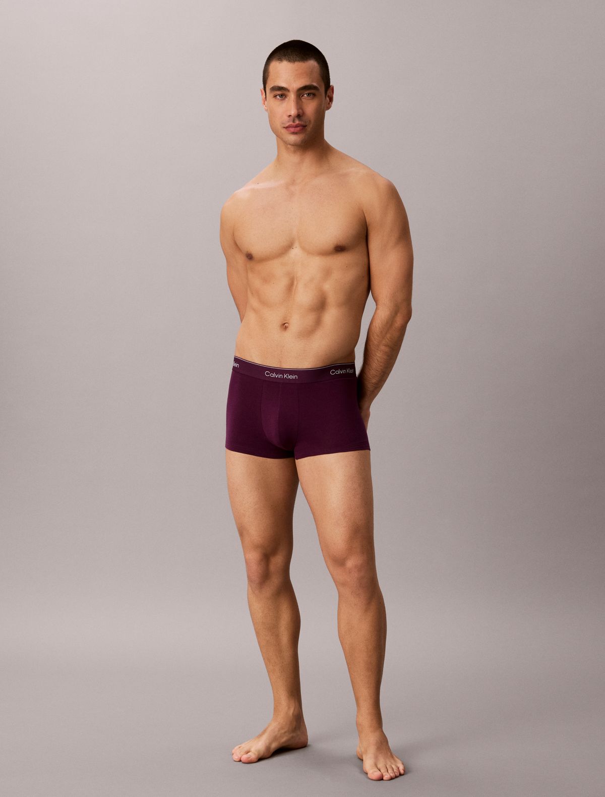 Icon Cotton Stretch 3-Pack Low Rise Trunk - Dark Purple Multi
