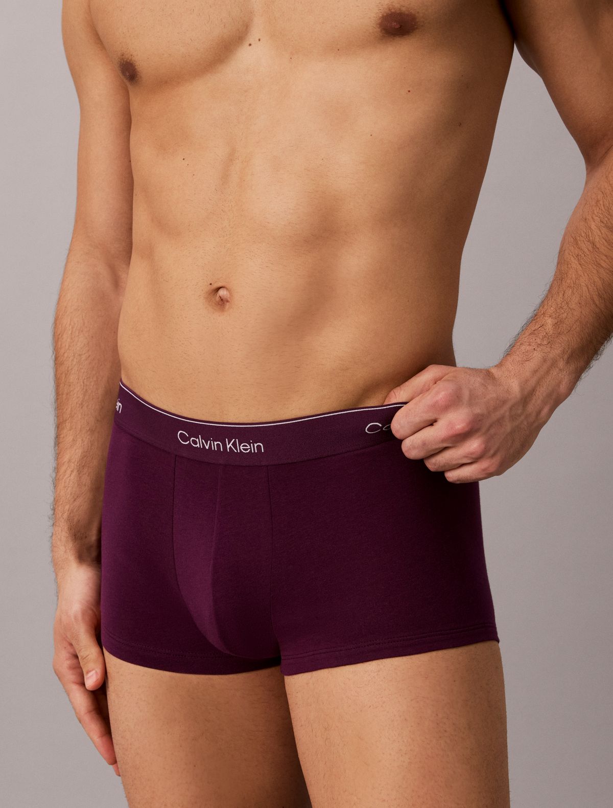 Icon Cotton Stretch 3-Pack Low Rise Trunk - Dark Purple Multi