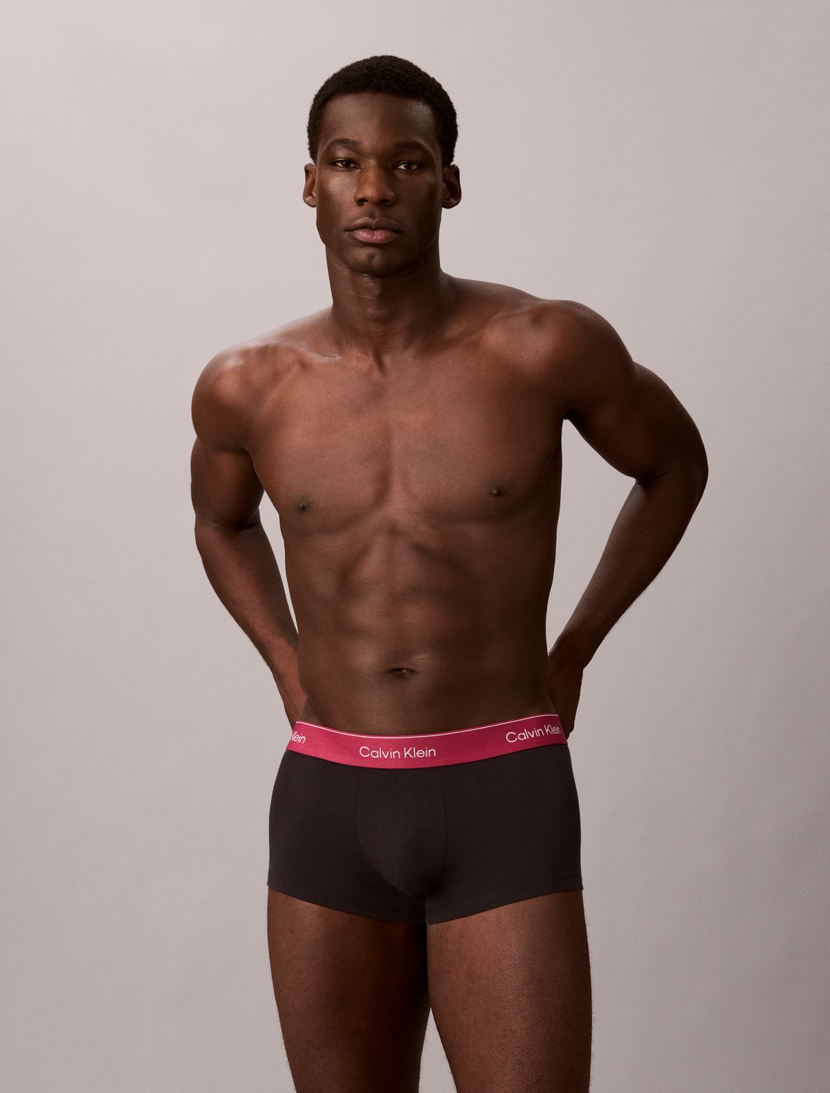 Icon Cotton Stretch 3-Pack Low Rise Trunk - Black w/WB Multi