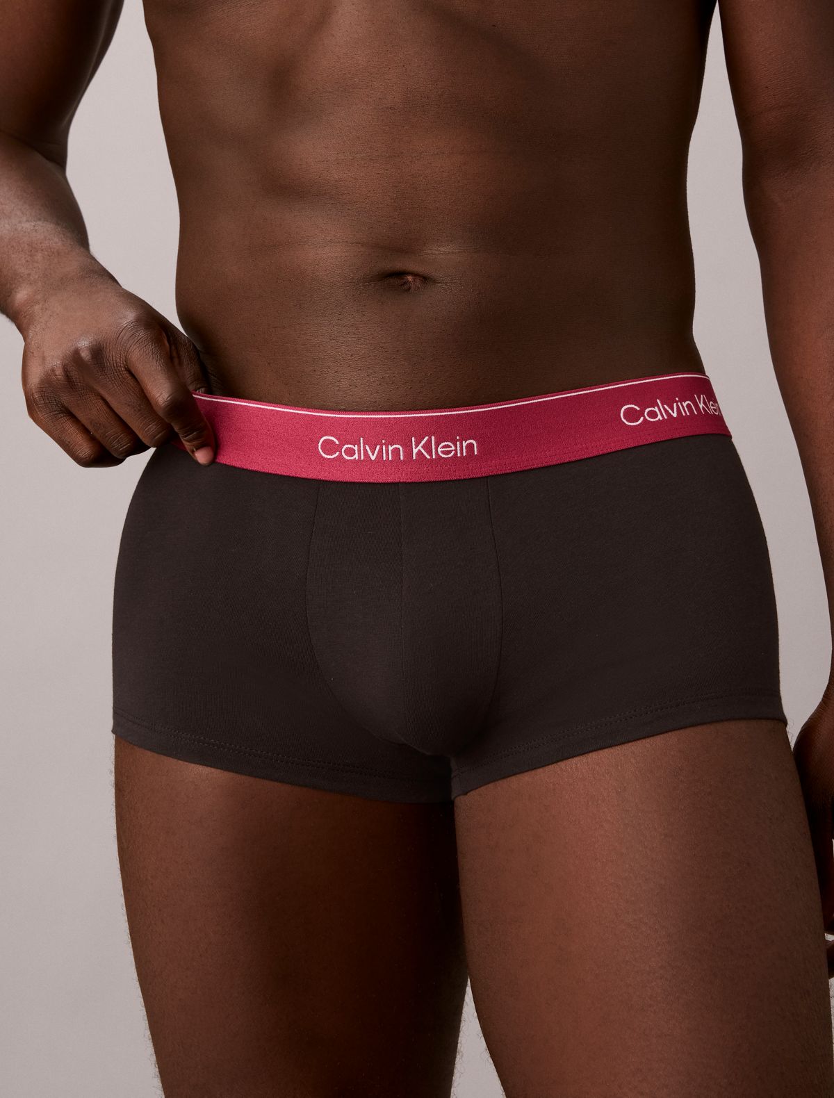 Icon Cotton Stretch 3-Pack Low Rise Trunk - Black w/WB Multi