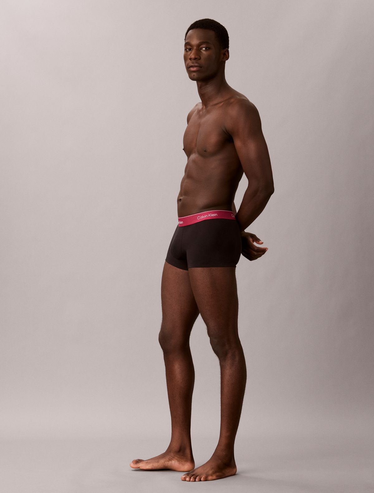 Icon Cotton Stretch 3-Pack Low Rise Trunk - Black w/WB Multi