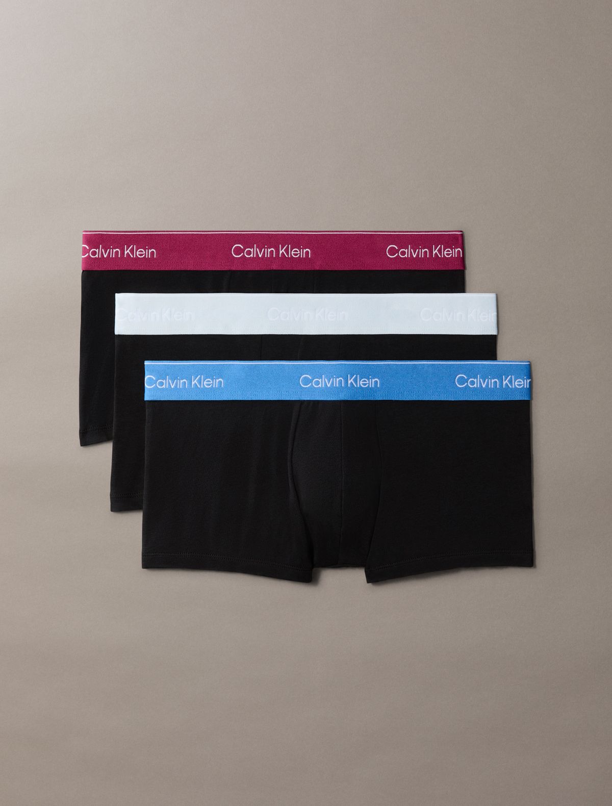 Icon Cotton Stretch 3-Pack Low Rise Trunk - Black w/WB Multi