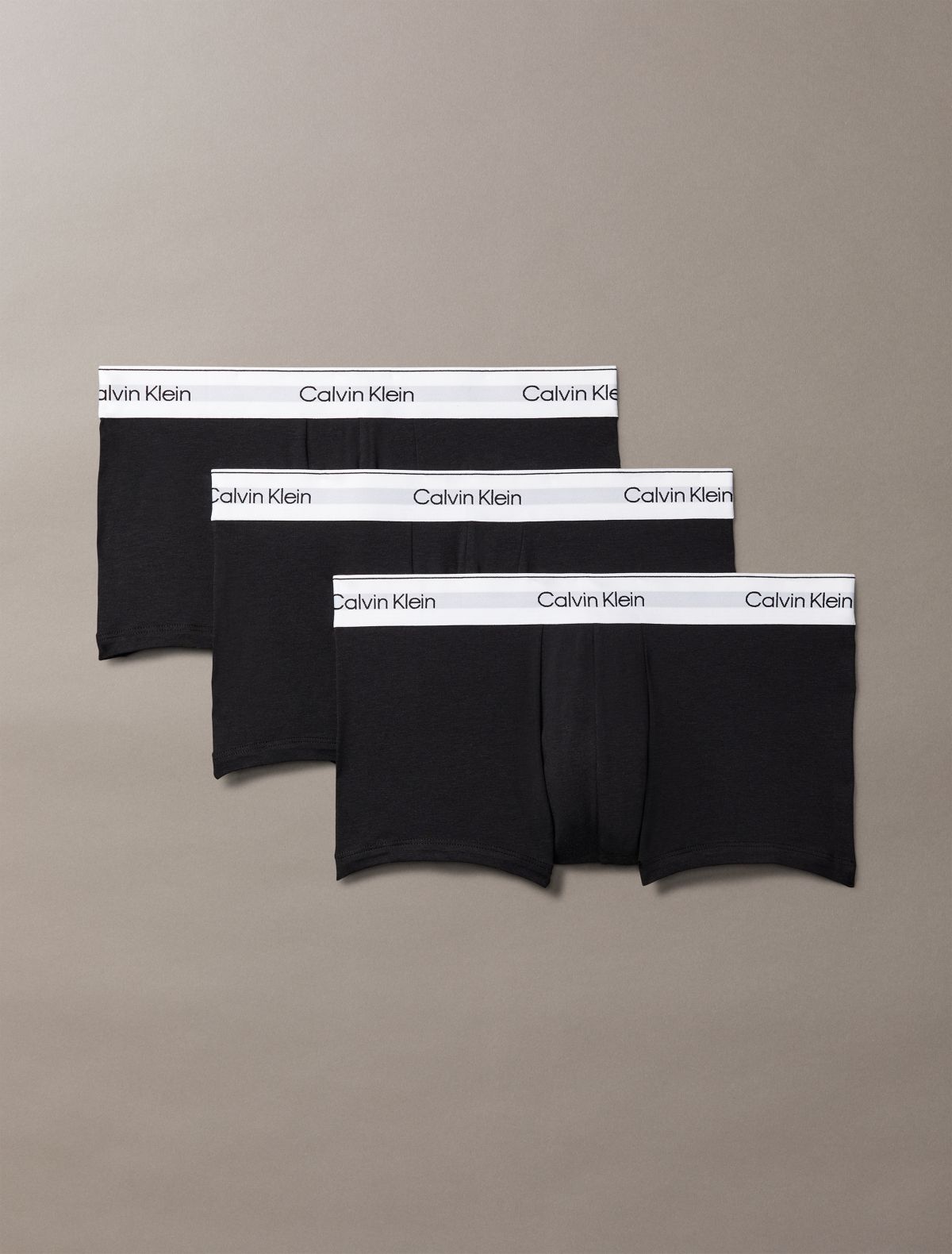Icon Cotton Stretch 3-Pack Low Rise Trunk - Black
