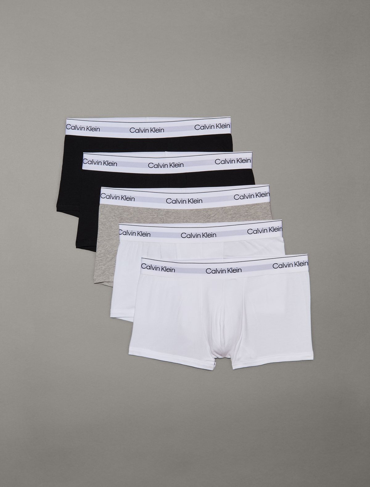 Icon Cotton Stretch 5-Pack Low Rise Trunk - Black / White / Grey Heather