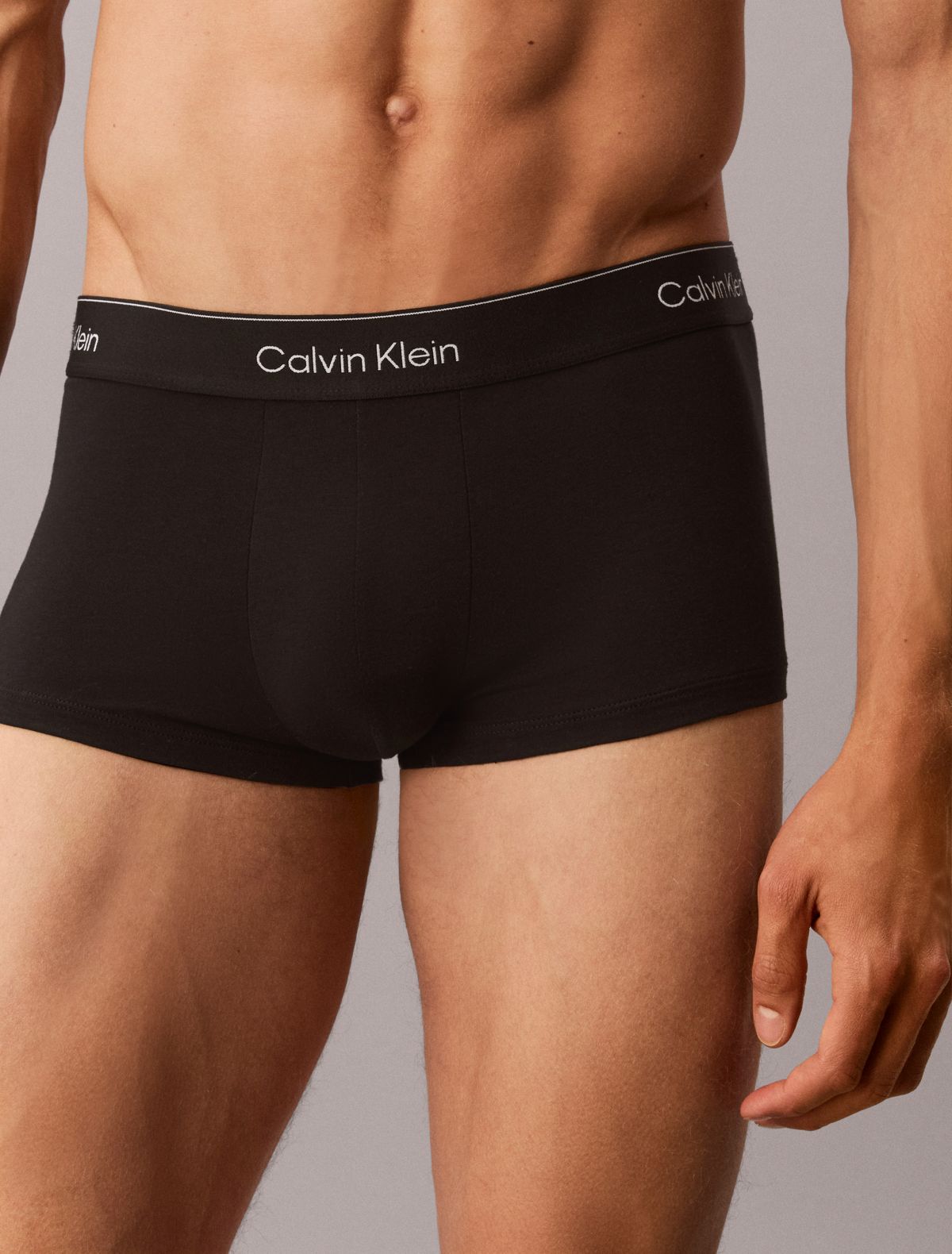 Icon Cotton Stretch 5-Pack Low Rise Trunk - Black