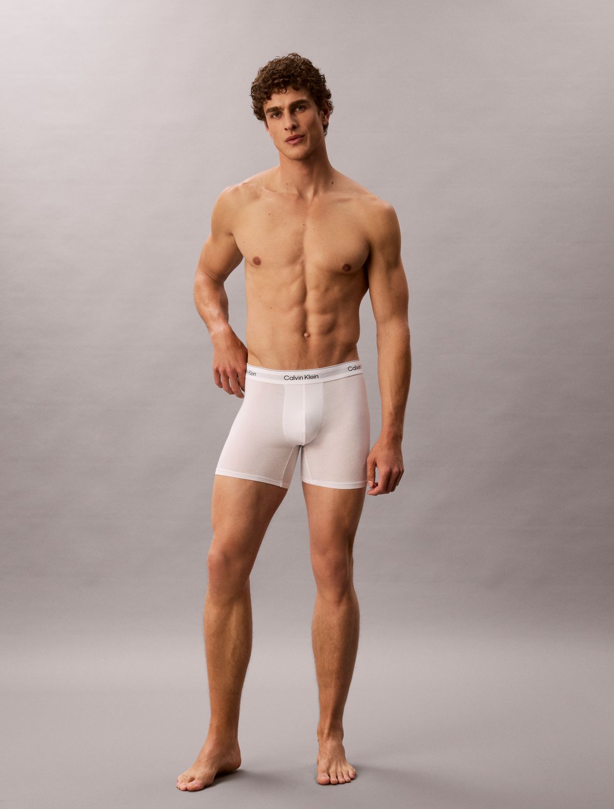 Icon Cotton Stretch 3-Pack Boxer Brief - White