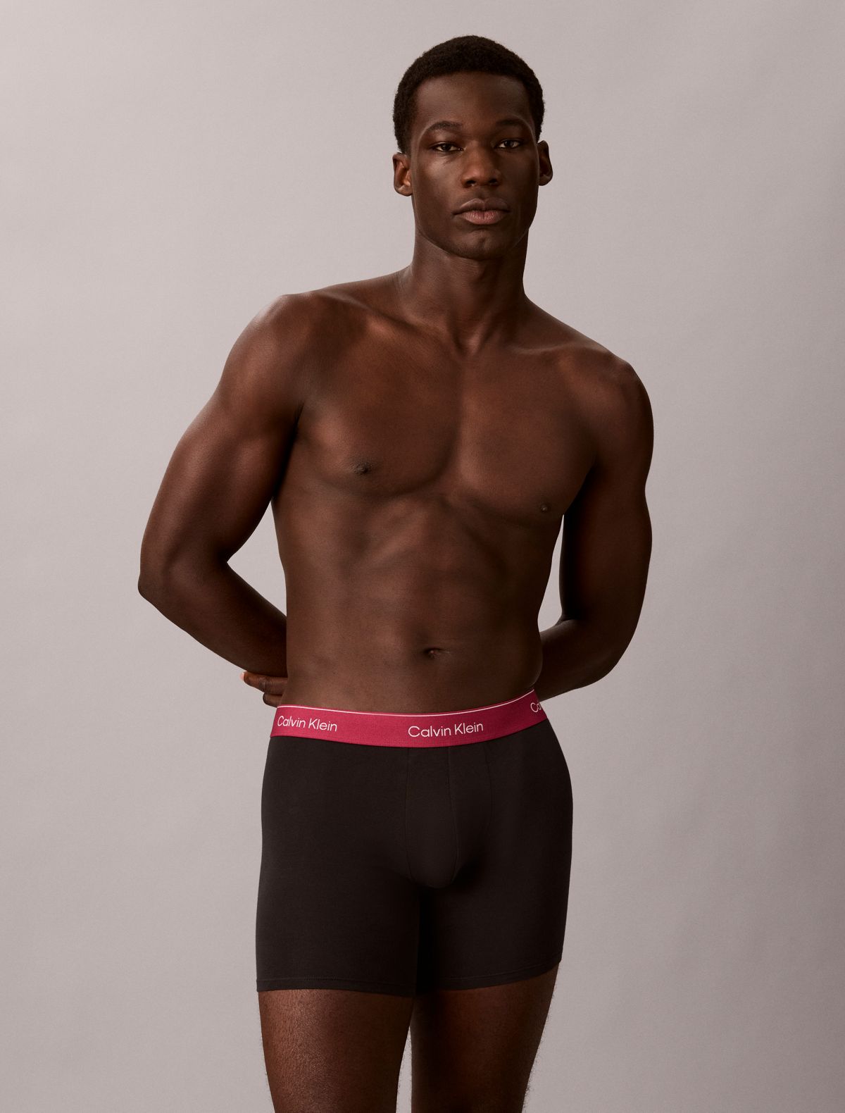 Icon Cotton Stretch 3-Pack Boxer Brief - Black w/WB Multi