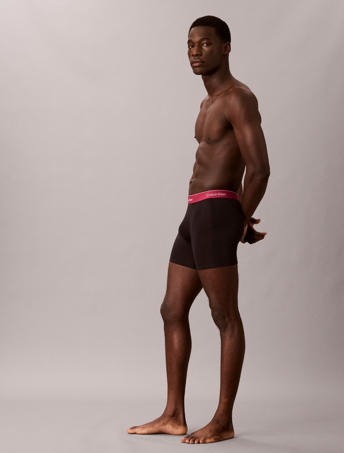 Icon Cotton Stretch 3-Pack Boxer Brief - Black w/WB Multi