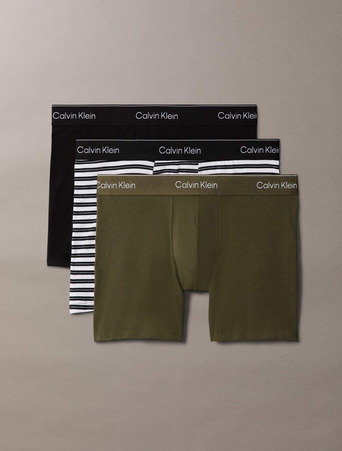 Icon Cotton Stretch 3-Pack Boxer Brief - Black/Black Stripe/Olive Night