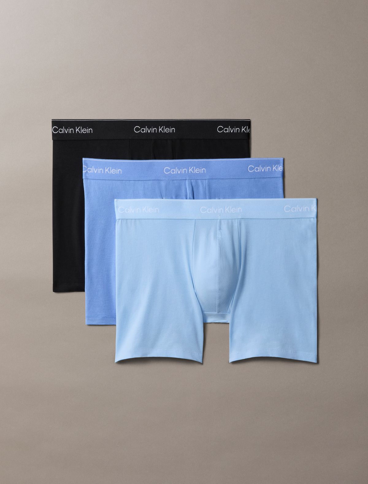 Icon Cotton Stretch 3-Pack Boxer Brief - Black/Glacier/Blue Bell