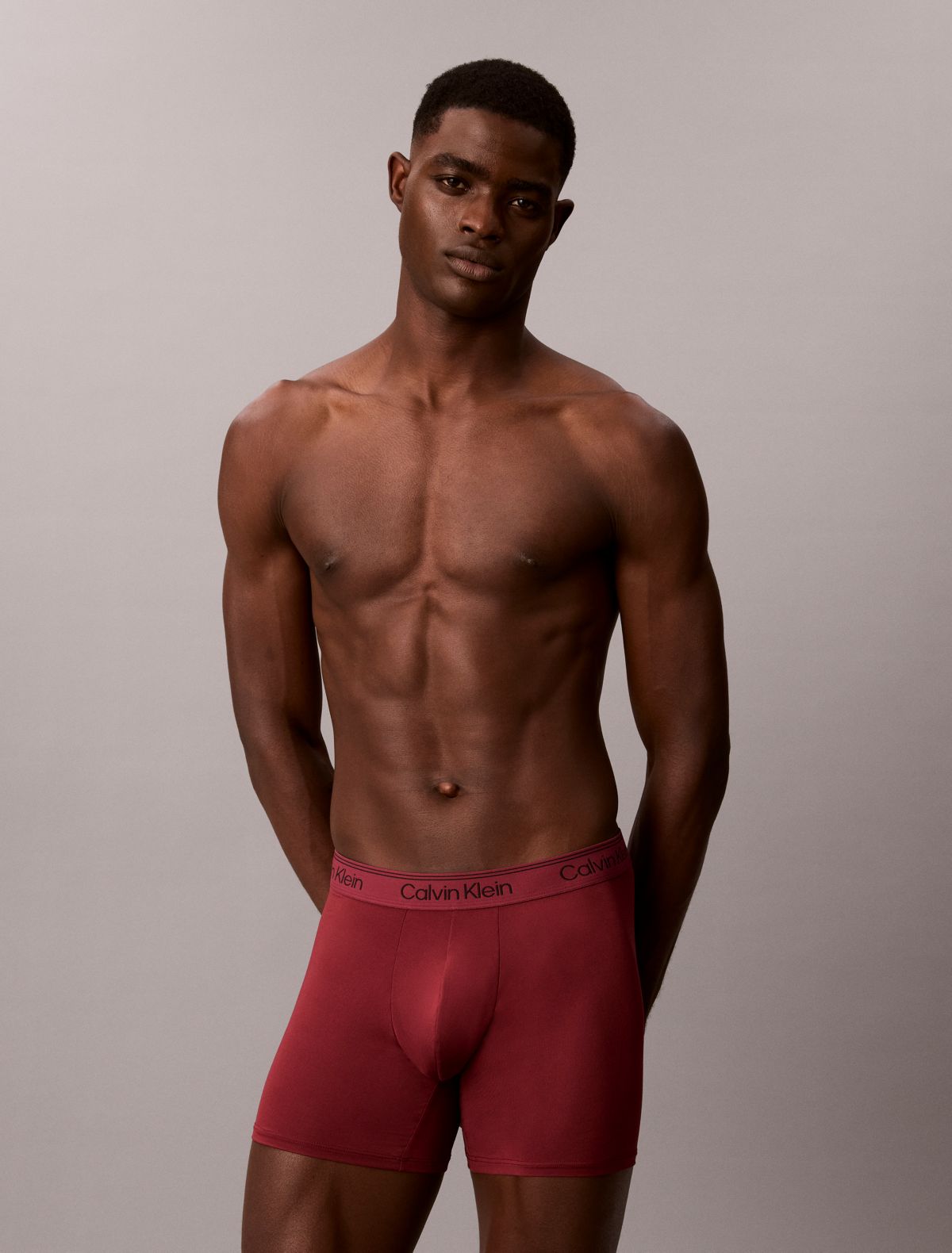 Microfiber Stretch 3-Pack Boxer Brief - Black/Goji Berry/Established Red