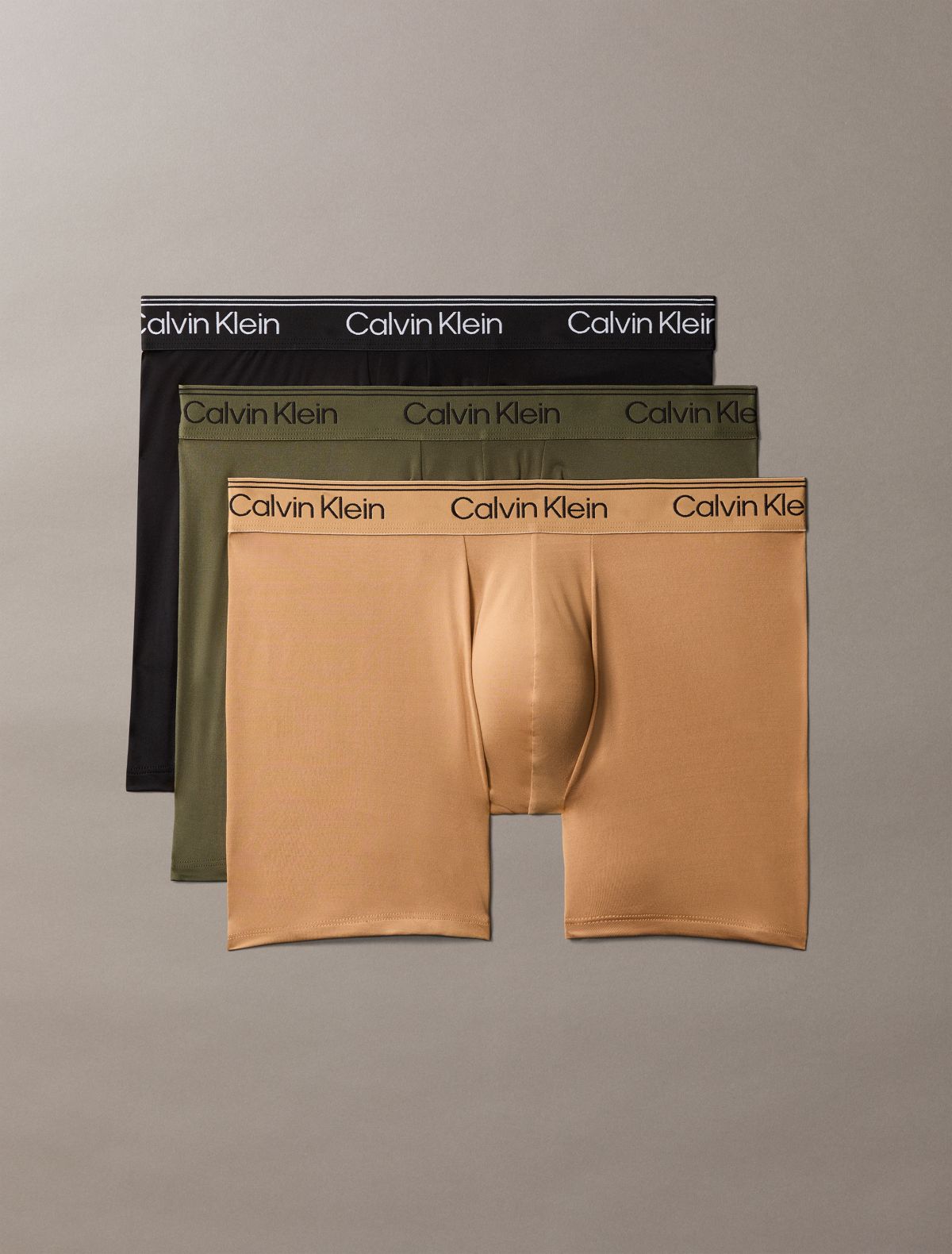 Microfiber Stretch 3-Pack Boxer Brief - Bronze Flash/Black/Olive Night