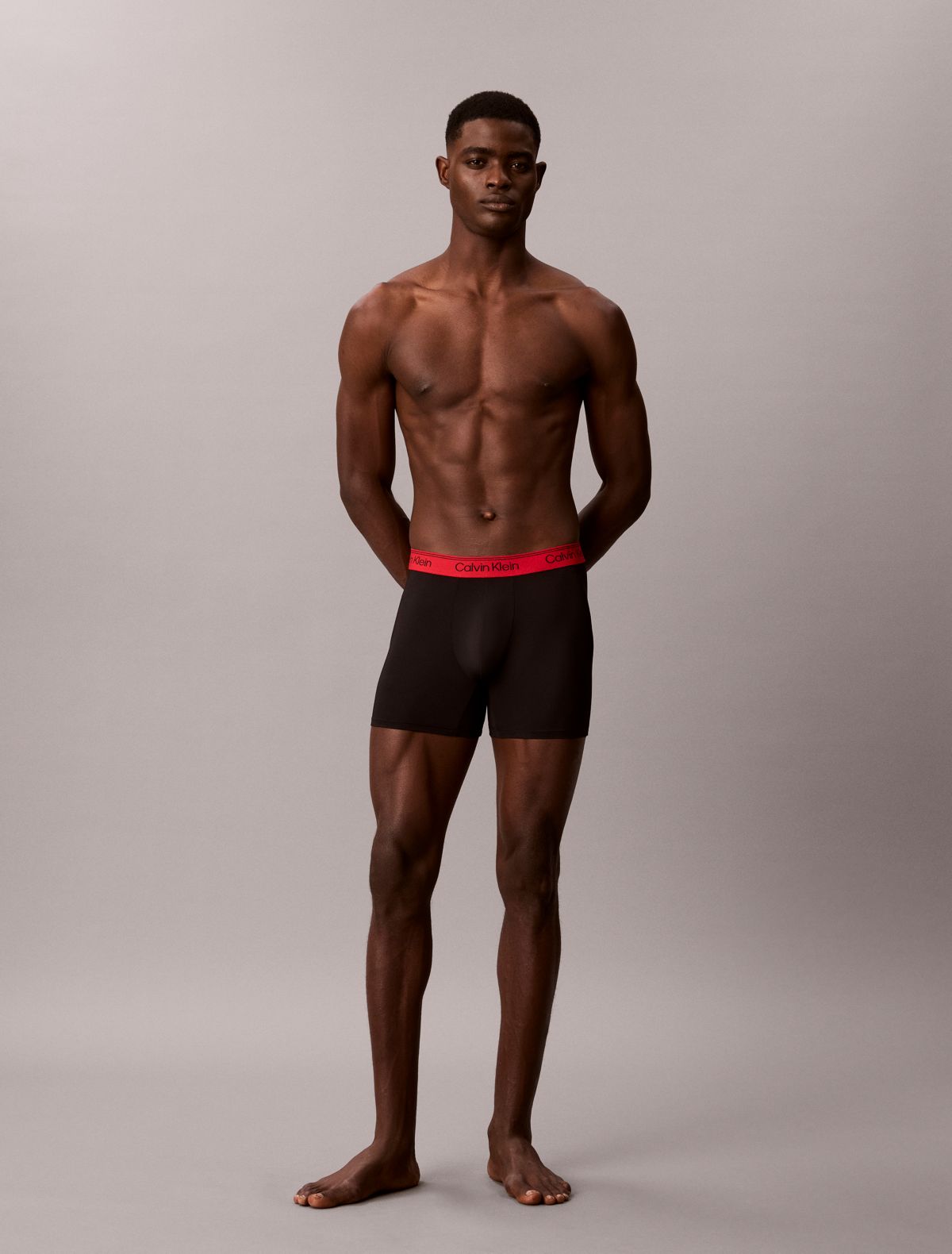 Microfiber Stretch 3-Pack Boxer Brief - Black w/ Multi WBS