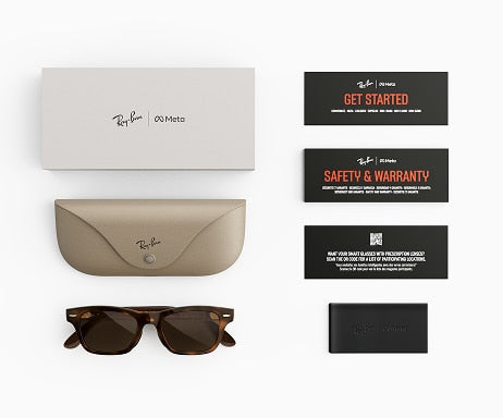 Ray-Ban Meta Audio Burbank - Brillant Havana / Incolore/Marron