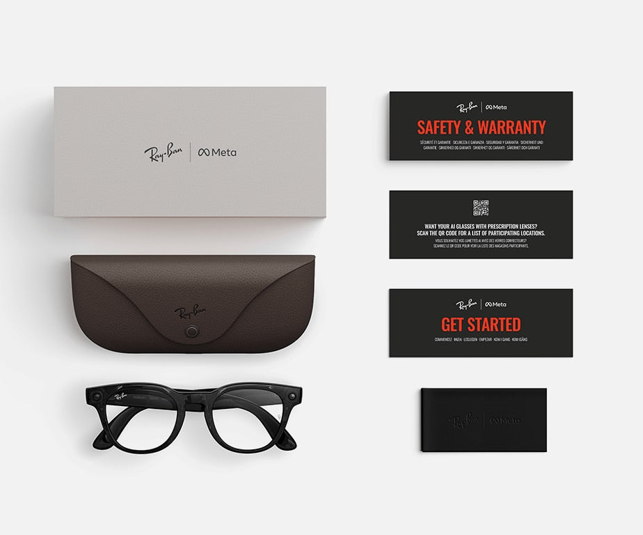 Ray-Ban Meta (Gen 2) Scriber Optics - Brillant Transparent Noir / Verres de Démonstration