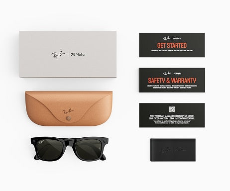 Ray-Ban Meta (Gen 3) Wayfarer - Poli Noir / Vert Polarisé