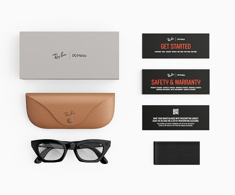 Ray-Ban Meta (Gen 3) Zena - Brillant Noir / Filtre lumière bleu-violet transparent