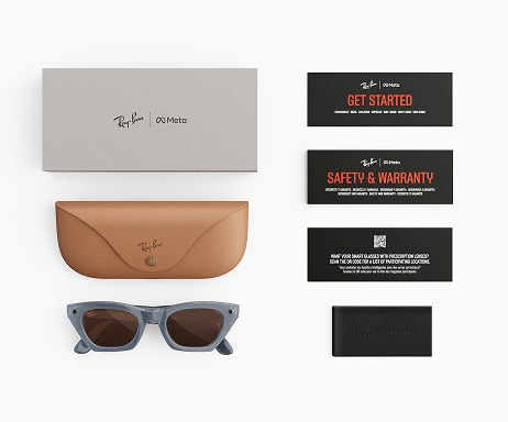 Ray-Ban Meta (Gen 3) Zena - Poli Gris lilas laiteux / Transparent/Cuivre