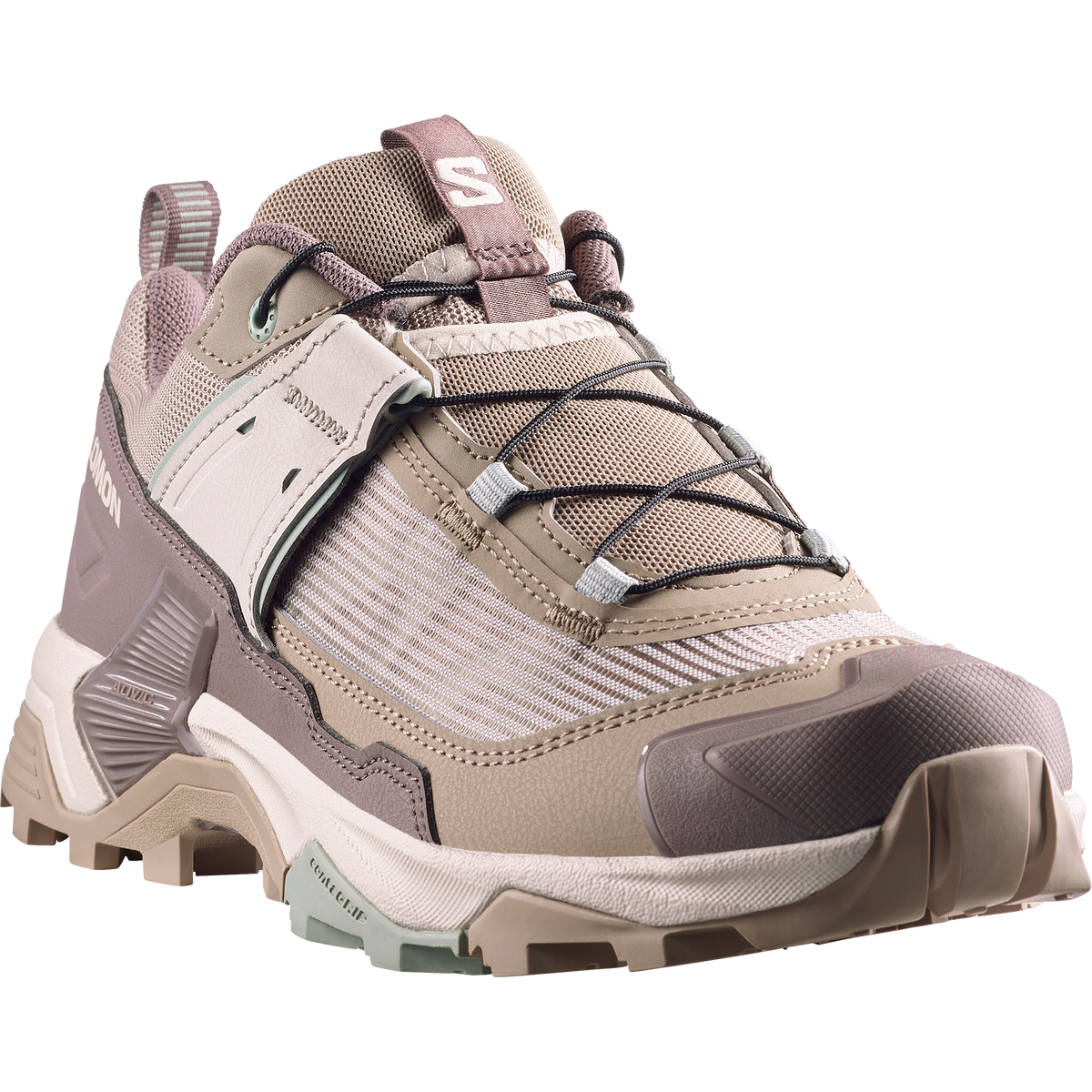 Salomon X ULTRA 5 Femme - Desert Tan / Iron / Green Milieu - vue 5