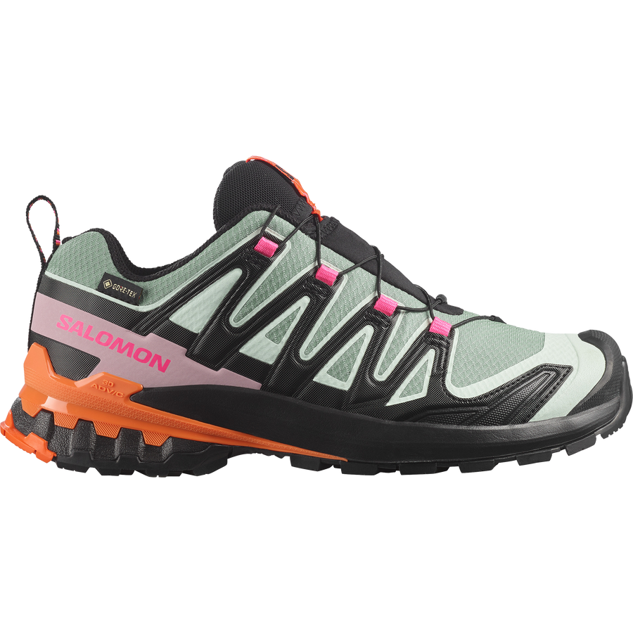 Salomon XA PRO 3D V9 GORE-TEX STORM Mujer - Black / Green Milieu / Dragon Fire