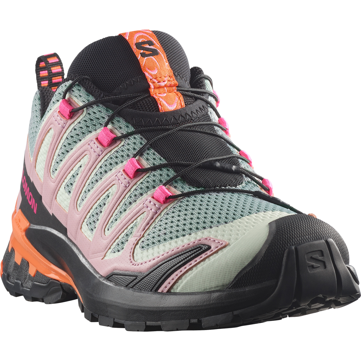 Salomon XA PRO 3D V9 STORM Femme - Green Milieu / Black / Dragon Fire - vue 6