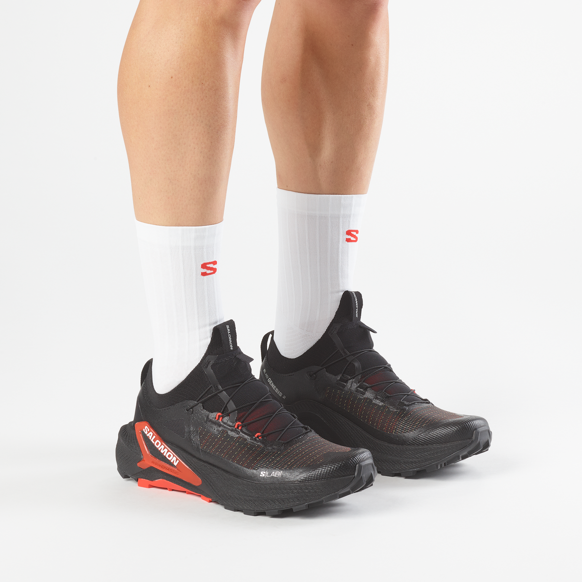 Salomon S/LAB GENESIS 2 Unisexe - Black / Black / Fiery Red - vue 5