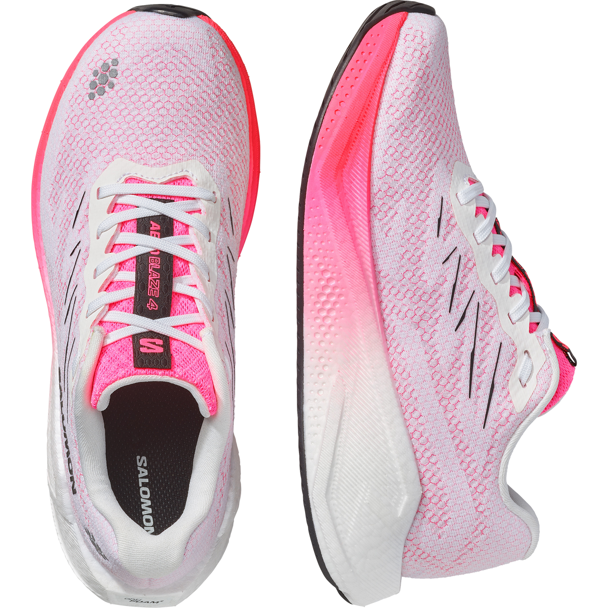 Salomon AERO BLAZE 4 Femme - White / Knockout Pink / Black - vue 2