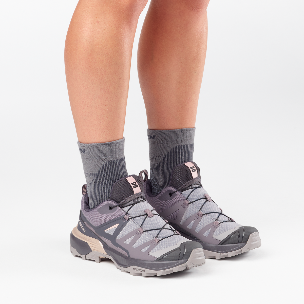 Salomon X ULTRA 360 Femme - Gull / Nine Iron / Shadow Gray - vue 4
