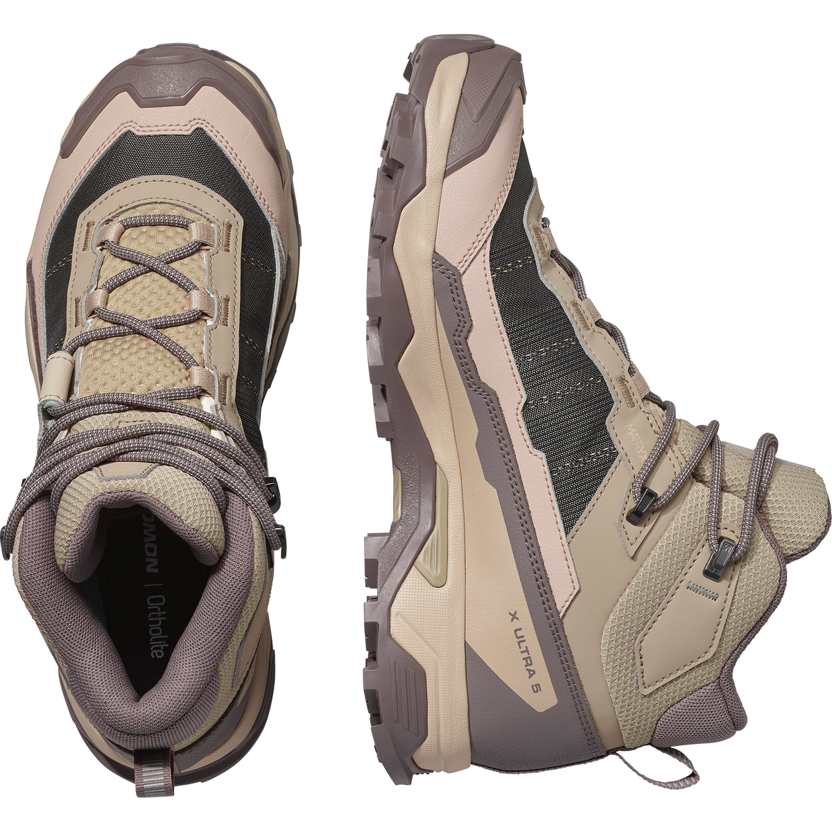 Salomon X ULTRA 5 MID GORE-TEX Femme - Iron / Desert Tan / Green Milieu - vue 2