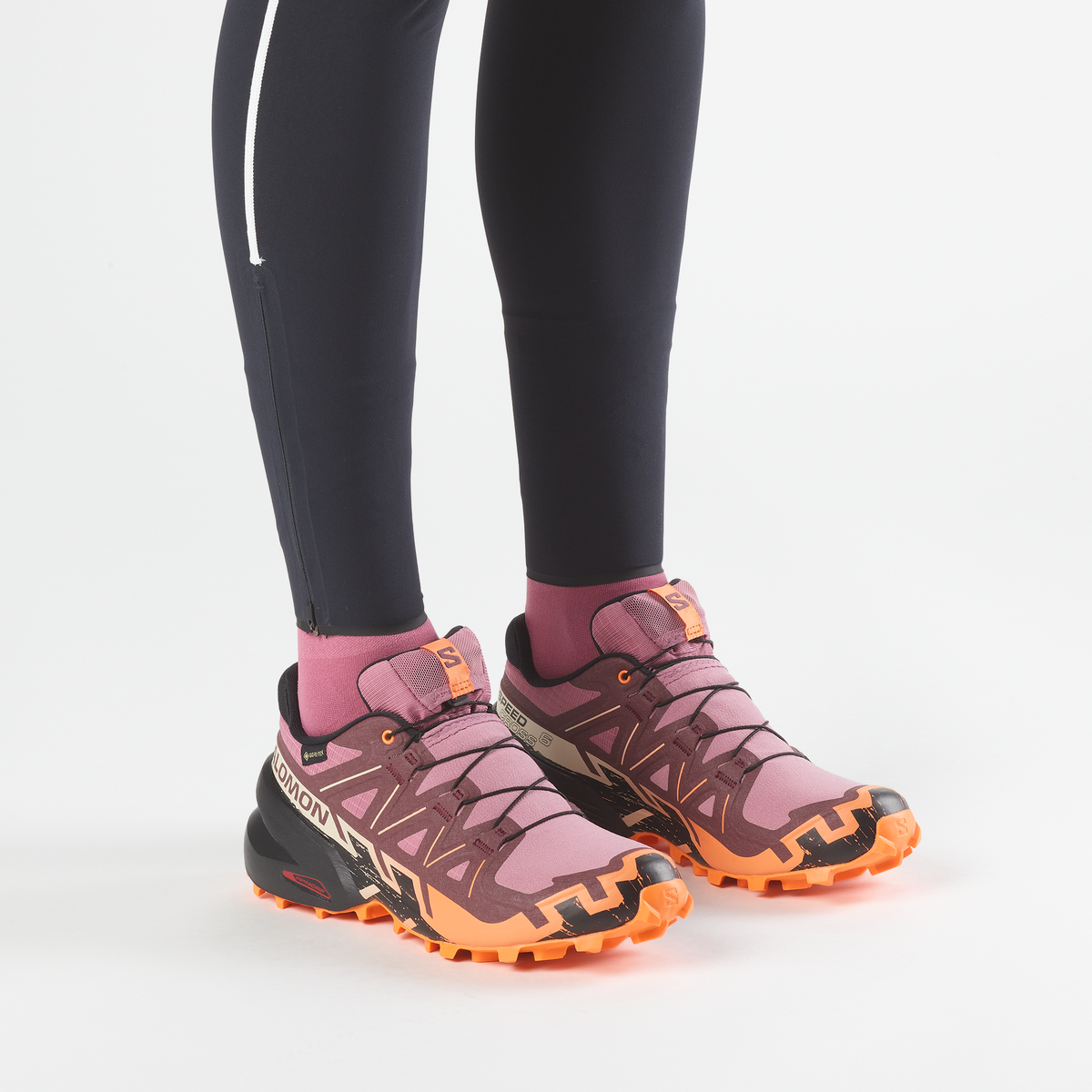 Salomon SPEEDCROSS 6 GORE-TEX Femme - Dusky Orchid / Huckleberry / Nectarine - vue 4