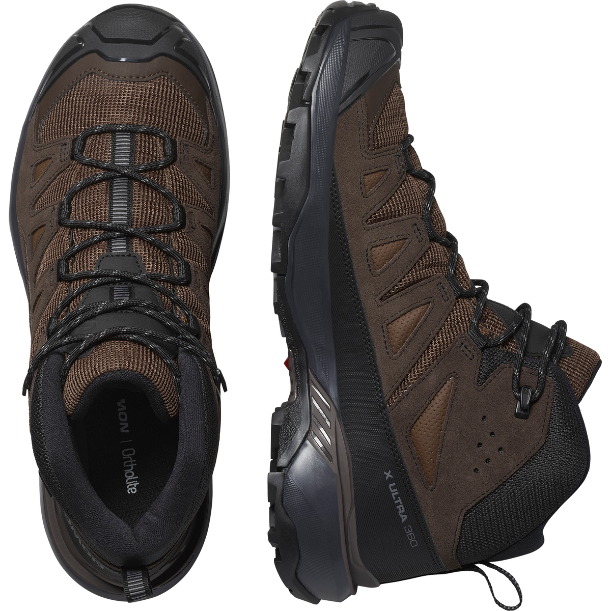 Salomon X ULTRA 360 LEATHER MID GORE-TEX Homme - Dark Earth / Delicioso / Castlerock - vue 2