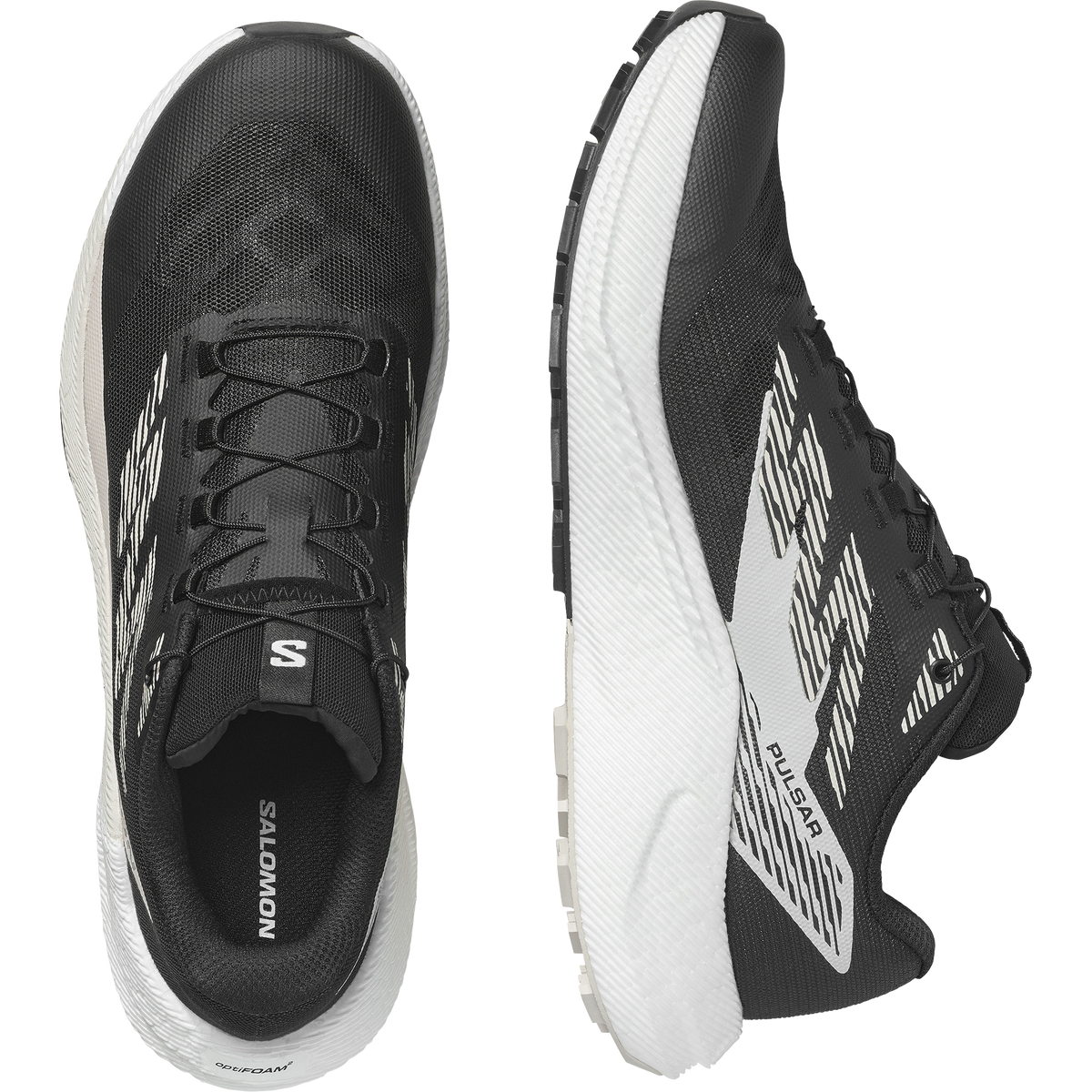 Salomon PULSAR Homme - Black / Lunar Rock / White - vue 2