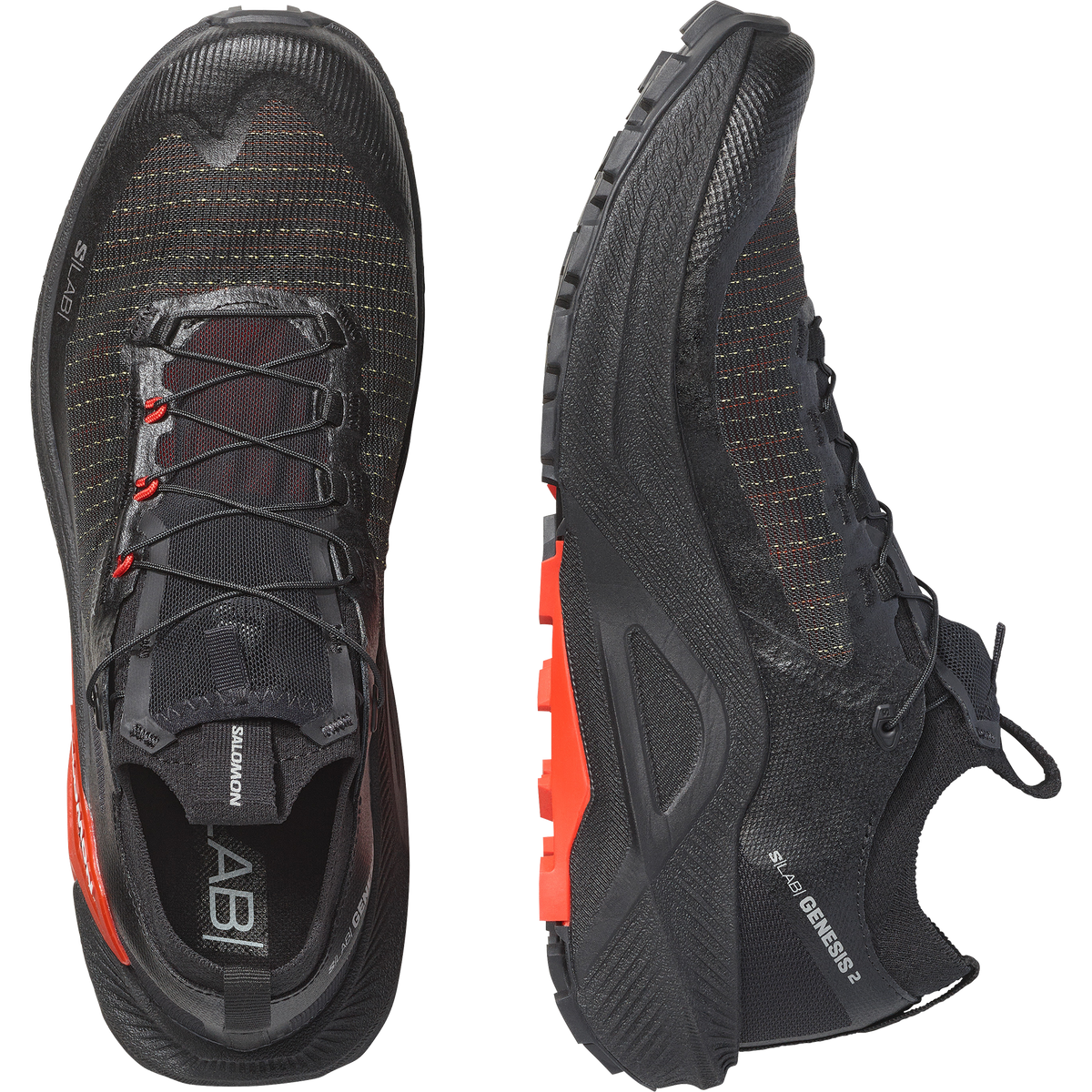 Salomon S/LAB GENESIS 2 Unisexe - Black / Black / Fiery Red - vue 2