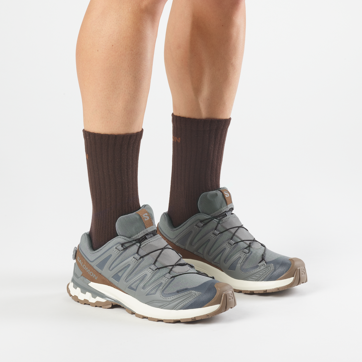 Salomon XA PRO 3D V9 GORE-TEX LIFELONG Homme - Sedona Sage / Coyote Brown / Vanilla Ice - vue 4