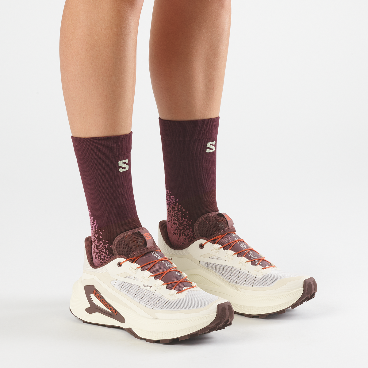 Salomon GENESIS 2 Femme - Vanilla Ice / Huckleberry / Lava Falls - vue 5