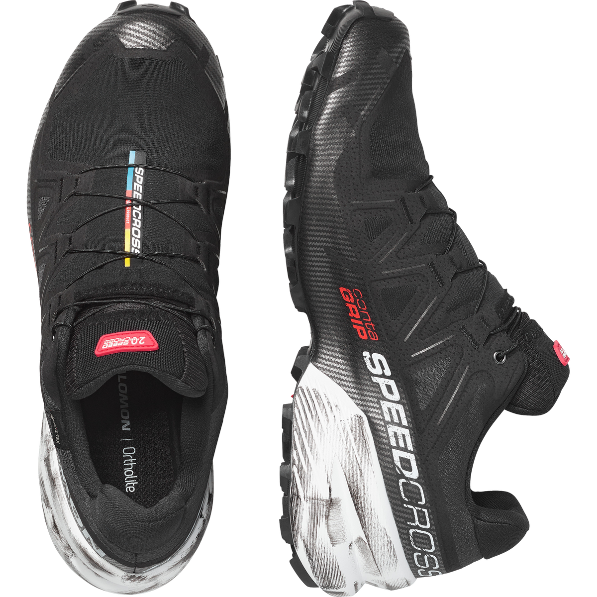 Salomon SPEEDCROSS 6 GORE-TEX 20 YEARS Unisexe - Black / White / Fiery Red - vue 2