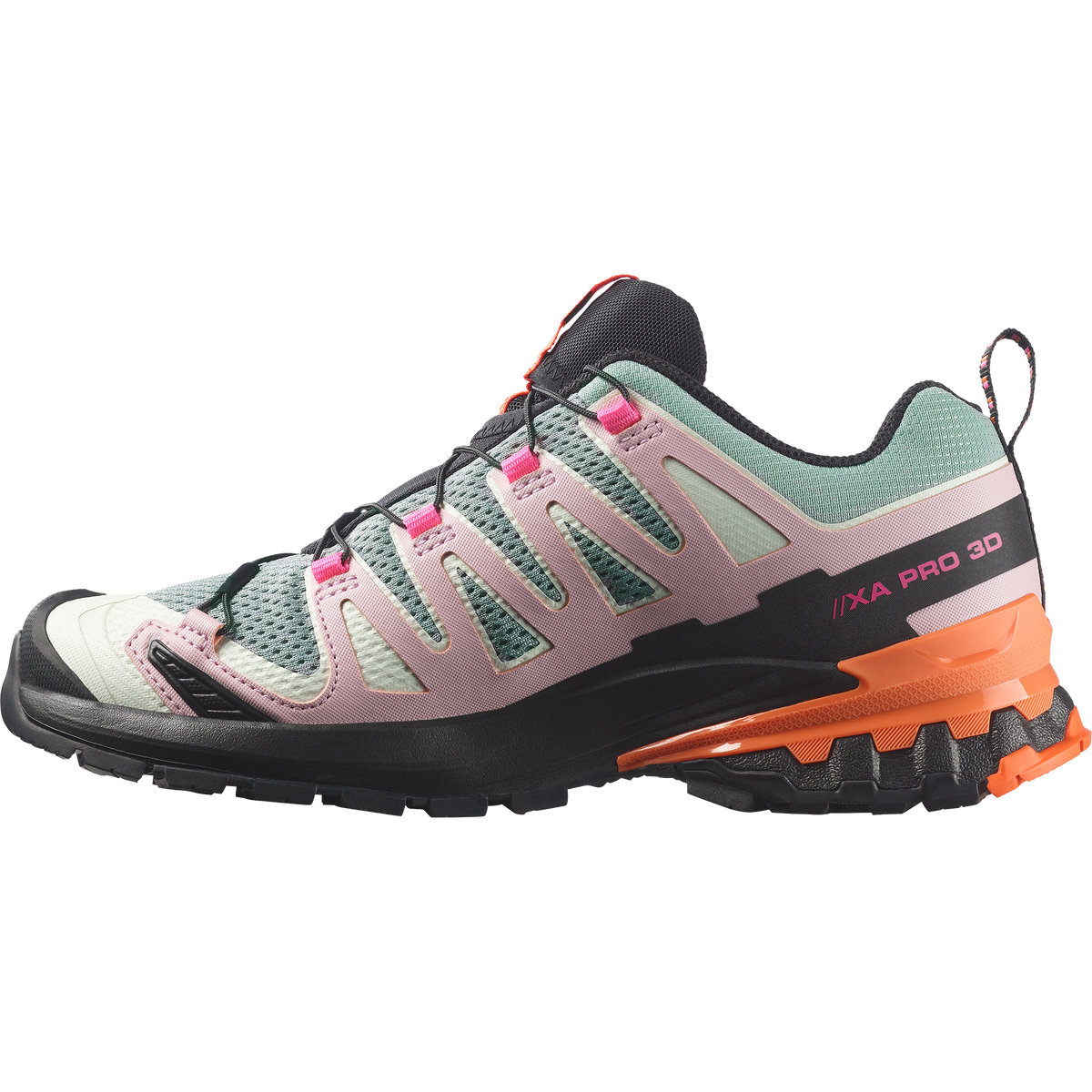Salomon XA PRO 3D V9 STORM Femme - Green Milieu / Black / Dragon Fire - vue 4