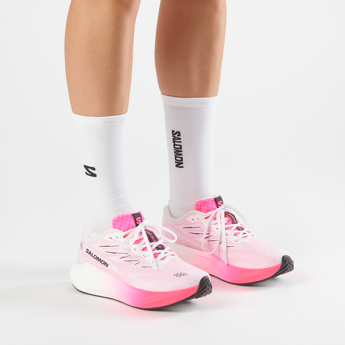 Salomon AERO BLAZE 4 Femme - White / Knockout Pink / Black - vue 4