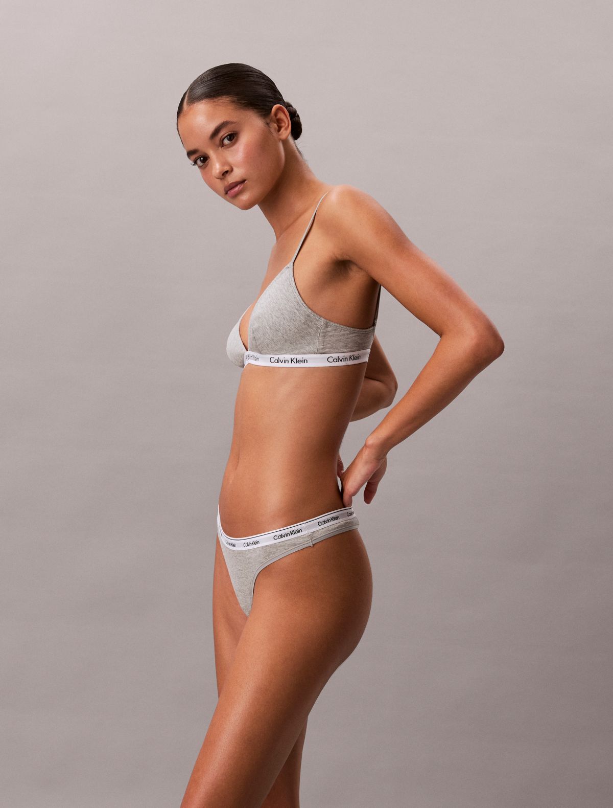 Icon Logo Thong - Grey Heather