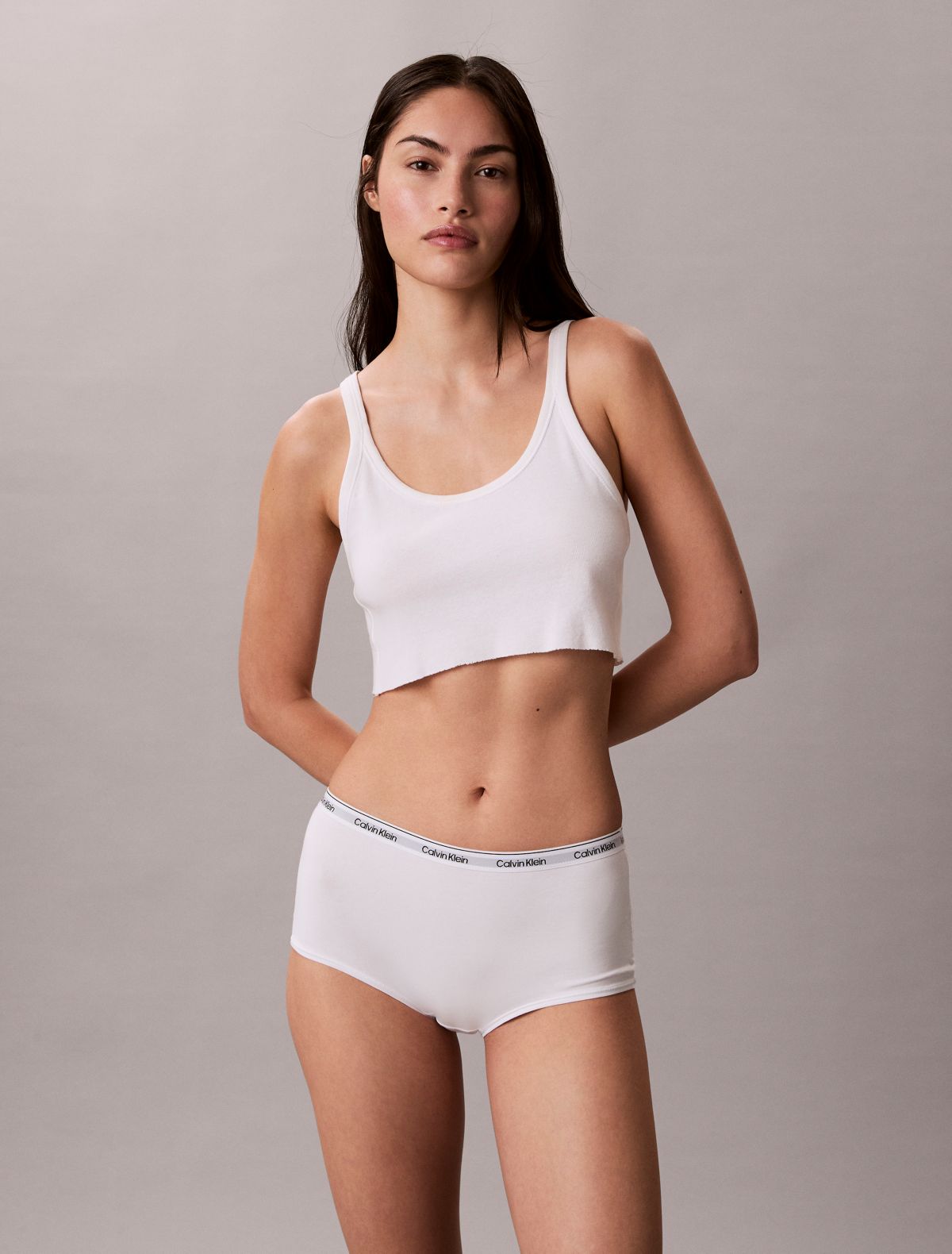 Icon Logo Boyshort - White