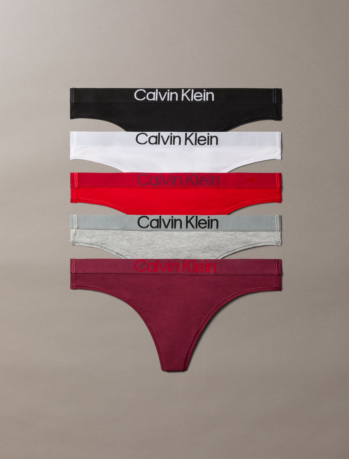 Maximum Cotton 5-Pack Thong - Established Red Multi