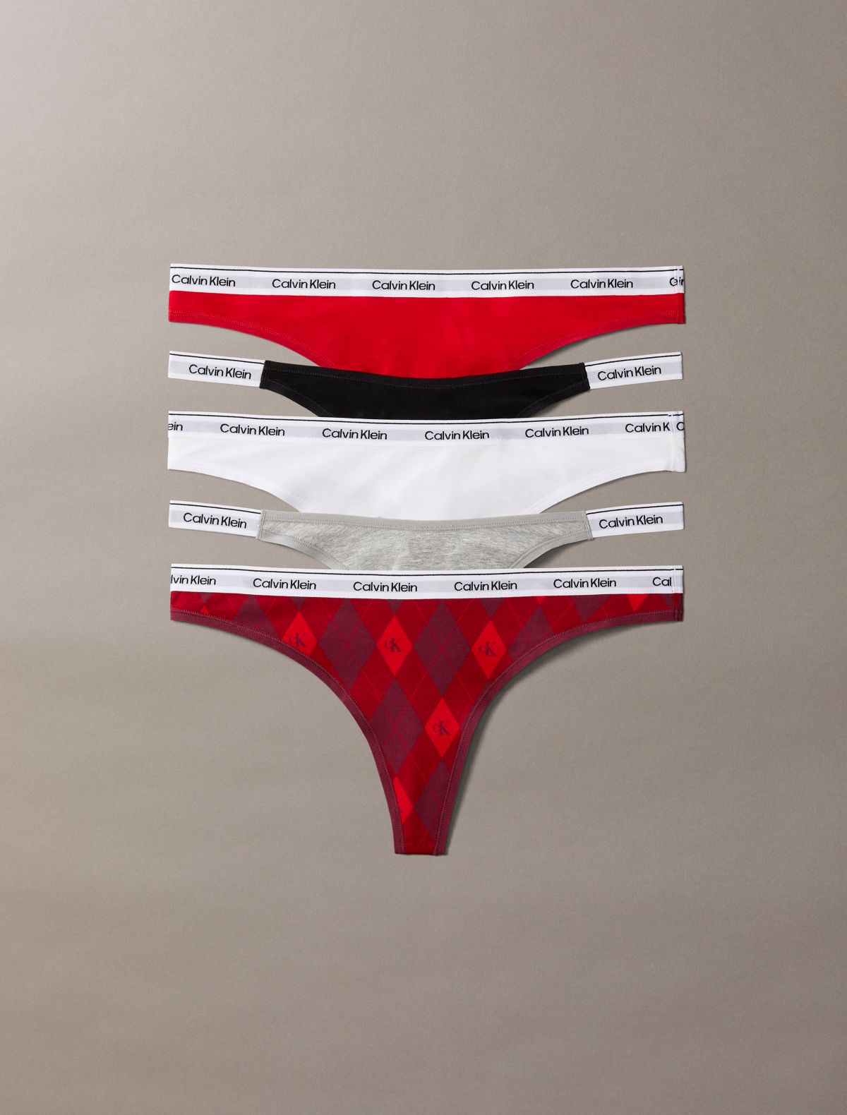 Icon Logo 5-Pack Mixed Thong - Established Red Multi