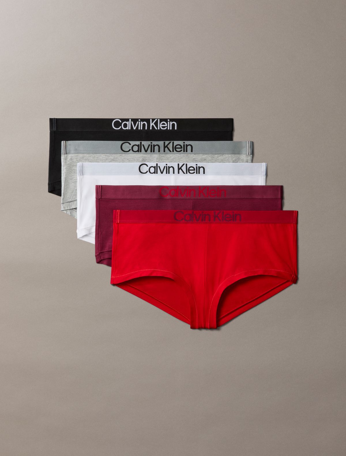 Extra Soft Cotton Stretch 5-Pack Boyshort - Established Red Multi