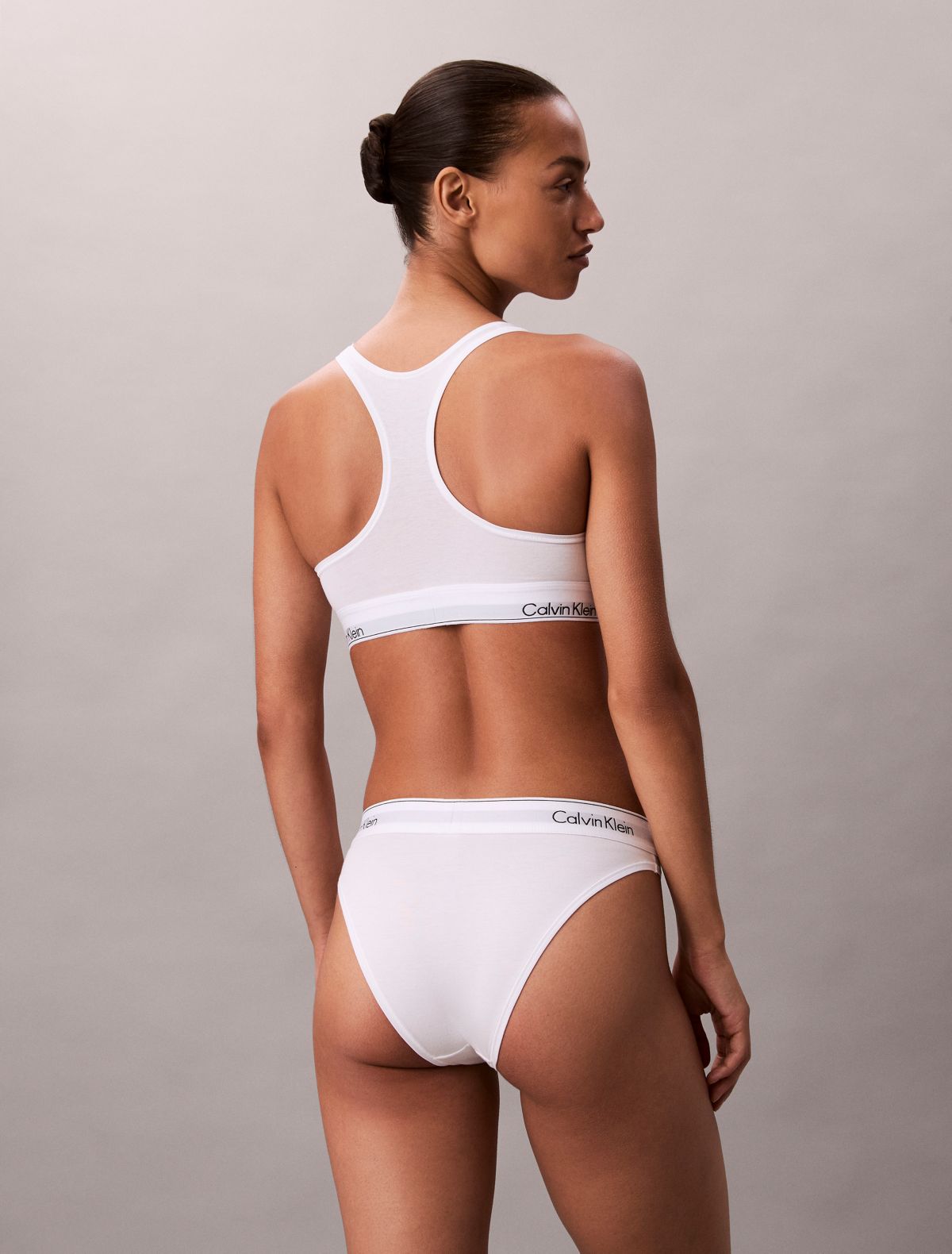 Icon Cotton Modal Unlined Bralette - White